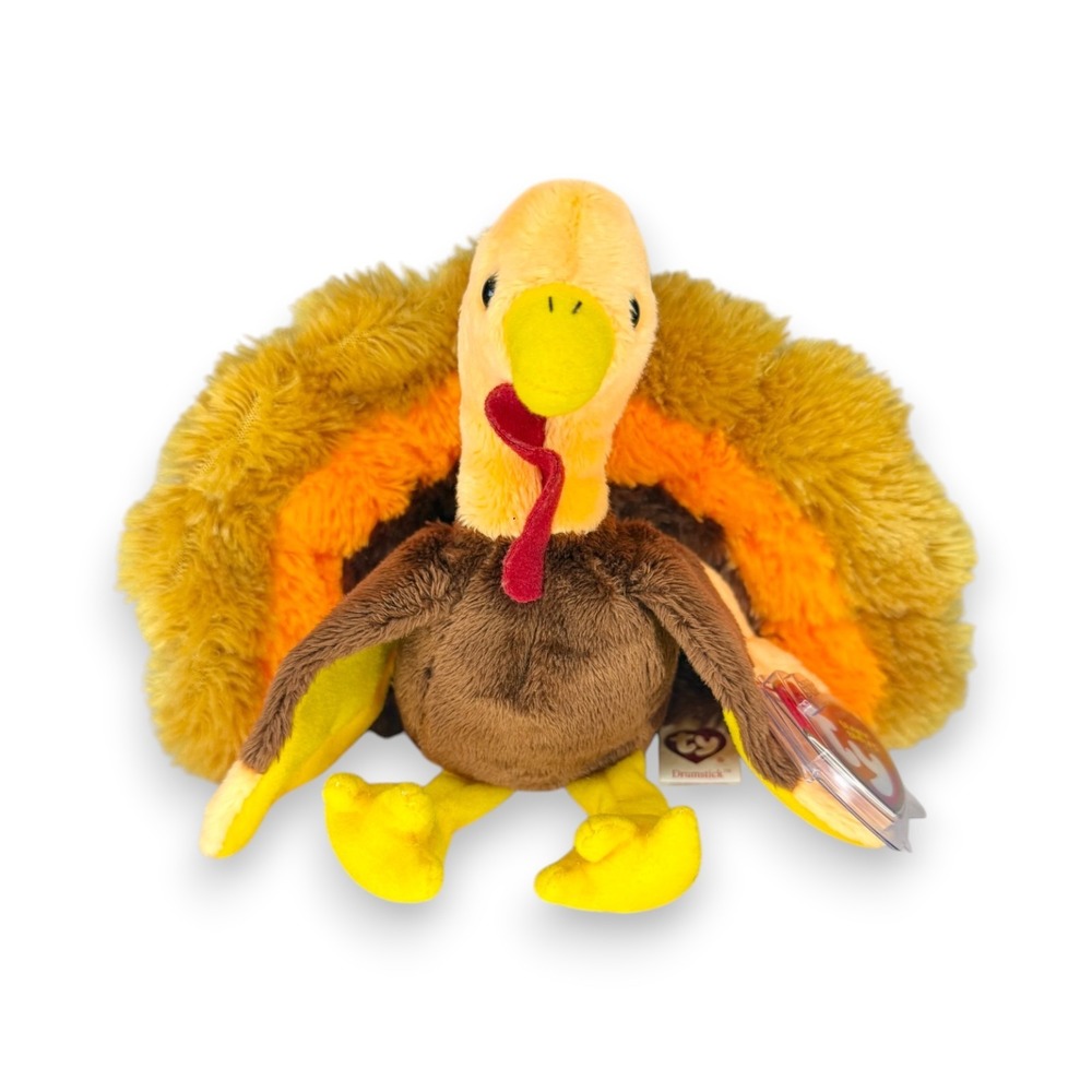 Drumstick the Turkey | Thanksgiving Gobbler | Mint Heart Tag TY Beanie Baby